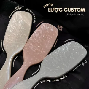 [CUSTOM RIÊNG] Lược nhựa vân đá dạng xà cừ cho tóc dày, chuyên gỡ rối-NHẮN CHO SHOP ĐỂ ORDER