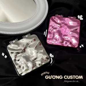 [CUSTOM RIÊNG-LÔ MỚI HÀNG SIU ĐẸP] Gương gập hologram trendy custom FREE CHARM theo yêu cầu- NHẮN CHO SHOP ĐỂ ORDER